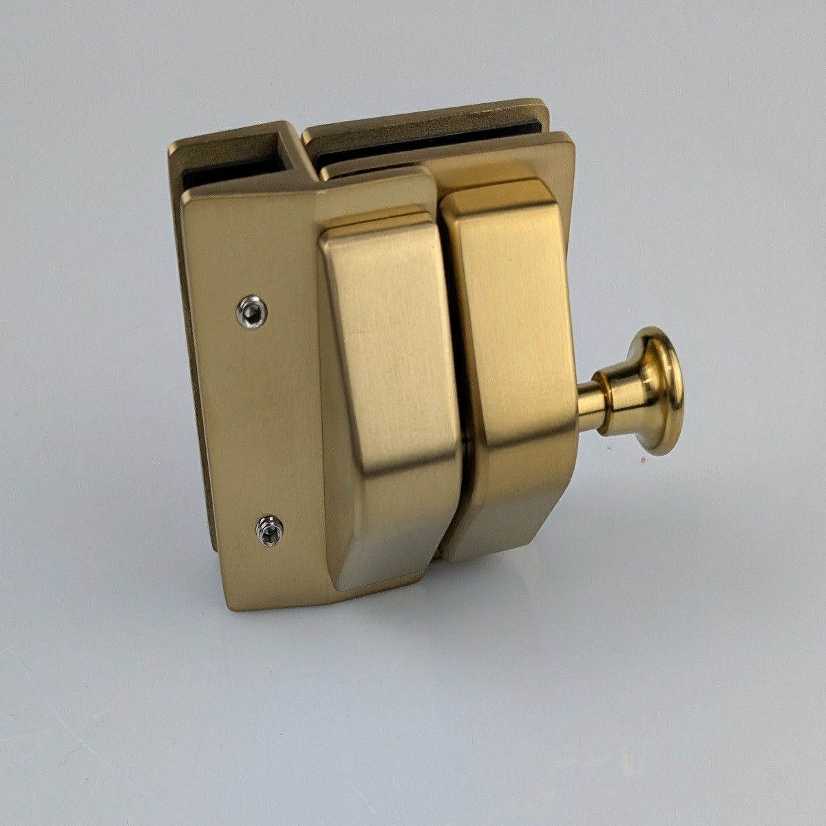 Glass to Glass Brushed Gold Latch 